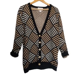 Vintage wool blend knit cardigan buttondown sweater